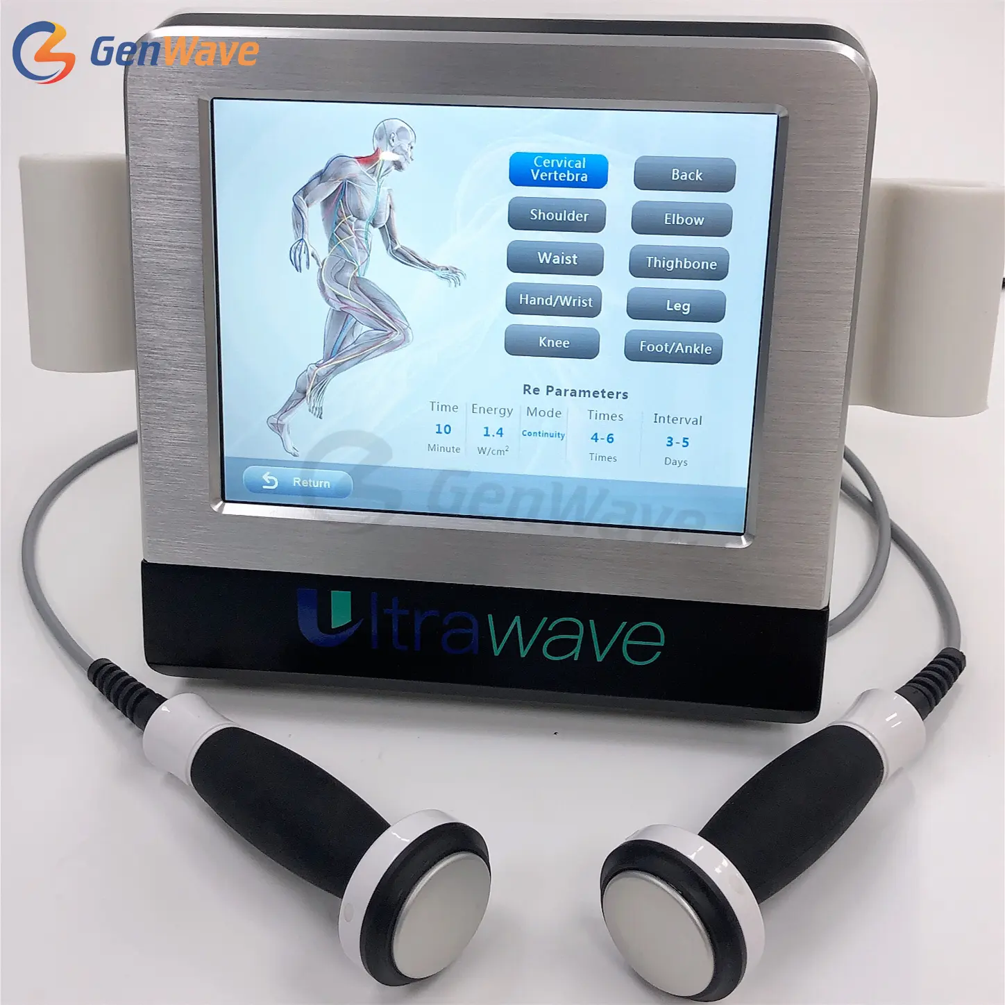 Mesin Ultrasound terapi portabel, alat pereda nyeri fisioterapi Ultrasound