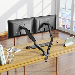 Dubbele Verstelbare Monitorarm Voor 10-27 Inch Monitoren Multi <span class=keywords><strong>Monitor</strong></span> Mount Arm Met Standaard Voor Schermhouder - Product Image 2