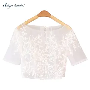 bride bolero waistcoat jacket Wedding dress marriage of the shoulders lace made