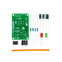 Kit DIY d'oscillateur multi-harmonique NE555, circuit Astable, double lampe flash LED, buzzer, module d'expérimentation électronique pédagogique