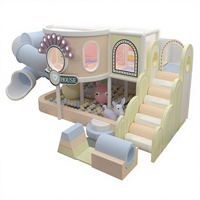 Structure de jeu souple personnalisée Naughty Castle avec toboggans LED, jeux interactifs, équipement de terrain de jeu intérieur pour enfants destiné aux centres commerciaux