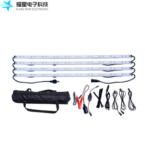 Flare Star Electronic <b>Led</b> Camping <b>Light</b> <b>Bar</b> 510Mm White 4Pcs With Switch Control For Outdoor Tent Use - Product Image 1