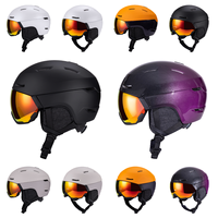 Casque de ski et snowboard professionnel 2-en-1 avec visière anti-buée, verre UV400, certifié CE/EN1077, ventilation réglable, léger, hiver