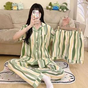 Nuovo <span class=keywords><strong>Pigiama</strong></span> Tre Pezzi da <span class=keywords><strong>Donna</strong></span> con Stampa Leopardata, Asciugatura Rapida, Vita Elastica, Morbido e Traspirante, Casual per Primavera Estate - Product Image 5