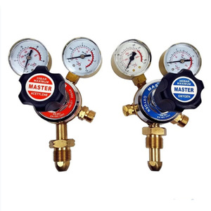 Vanne régulatrice de pression à une seule étape pour acétylène, oxygène, hélium, propane, CO2, avec débitmètre - Product Image 2