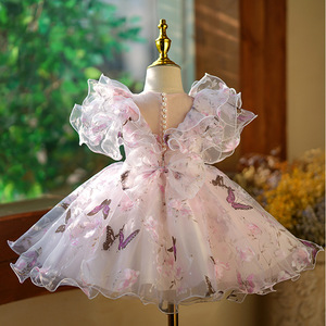 Cô Gái Thêu Lụa Công Chúa Ăn Mặc Cho Đám Cưới Bên Trẻ Em Dresses Cho Trẻ Em Trẻ Em Satin Đầu Tiên Hiệp Thông Glitz Pageant Dresses - Product Image 5