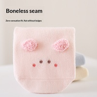 Chaussettes mi-mollet pour bébé, sans couture, avec revers souple, décor animalier mignon, en coton doux, pour nouveau-né, vente en gros