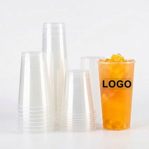 Vaso de Plástico Transparente con Logotipo Personalizado, 16oz 24oz 32oz, Vaso Desechable Transparente para Smoothies, Vaso de PP para Té con Leche Boba, para Café Frío o Caliente - Product Image 1