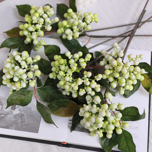 Branches artificielles de bleuets Ruilisi avec feuilles, fleurs en mousse et soie pour la décoration intérieure, accessoires de mariage, arrangement de bureau - Product Image 3