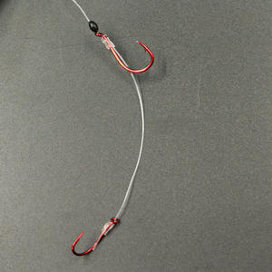 Equipo de Pesca Alpha 2-Hook Octopus Red <span class=keywords><strong>Sabiki</strong></span> con Línea de 10LB para Pesca de Pargo - Product Image 3