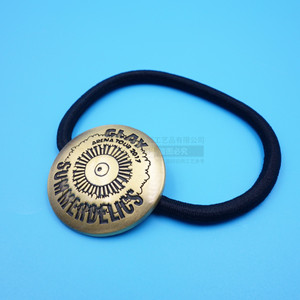 Mannish Boys Élastiques à cheveux en métal en alliage de nickel antique avec logo en relief, accessoire de coiffure décontracté - Product Image 4