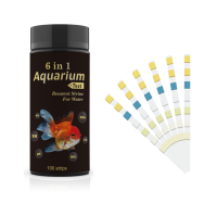 6 en 1 bandelettes de test d'eau Aquarium piscine étang à poissons kit de test de pH chlore résiduel alcalinité totale testeur de dureté totale