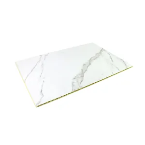 pvc wpc sheet marble color wooden wall panels indoor decoration flat finish aluminium alloy strip