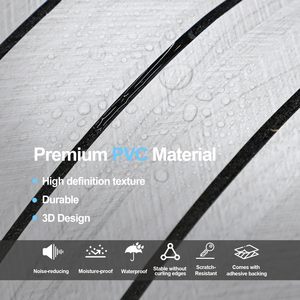 Panneau <span class=keywords><strong>mural</strong></span> 3D en PVC auto-adhésif, amovible, épaissi et résistant, effet bois, pour murs et plafonds de salon - Product Image 5