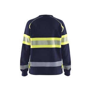 BLAKLADER - 340911588933XXXL Sudadera Hi-Vis para mujer Azul marino/Amarillo-EAN 7330509856246 Ropa de trabajo para mujer - Product Image 2