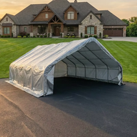 Carpa de Techo Resistente de PVC Plateado Gris de 500 g/m², Impermeable, Portátil, para Almacenamiento Industrial
