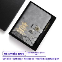 Coffret Cadeau Bloc-Notes Haut de Gamme en Similicuir Style Chinois avec Boucle Fenêtrée A5, Clé USB Souvenir de Grande Valeur, Fabrication Personnalisée Chine