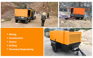 132kW Electric <strong>Portable</strong> Screw Air <strong>Compressor</strong> 21m&sup3;/min 18bar Mobile Industrial Air <strong>Compressor</strong> for Construction and <strong>Mining</strong> Use - Product Image 3