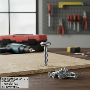 VITE AUTOFILETTANTE TC VIT0347/500 3.5X25mm Italia Pz. 500 MUSTAD - Product Image 3