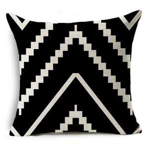 Copricuscino quadrato moderno nuovo semplice bianco nero geometrico onda federa per la casa Hotel divano fodera cuscino - Product Image 6