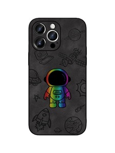 Funda de Teléfono con Diseño de Astronauta en Cuero con Detalles Dorados, a Prueba de Golpes, para <span class=keywords><strong>iPhone</strong></span> 17 16 15 14 <span class=keywords><strong>Plus</strong></span> 13 Pro Max 12 <span class=keywords><strong>11</strong></span> - Product Image 6
