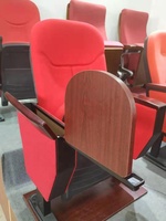 Chaise de salle de conférence ignifuge avec tablette pliable, chaise de théâtre