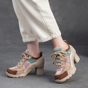 Nouvelles chaussures à talons hauts respirantes et sportives, multicolores, polyvalentes, élégantes, décontractées et tendance pour femmes - Product Image 2