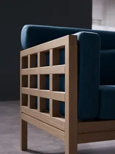 Personalizado OEM tres asientos muebles de madera moderno hogar sala de estar de lujo de alta gama Hotel diseñador elegante sofá conjunto