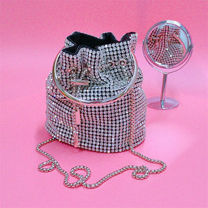 2024 nouvelle mode luxe sacs à bandoulière pour femmes Portable bandoulière épaule seau sac élégant paillettes pochette - Product Image 6