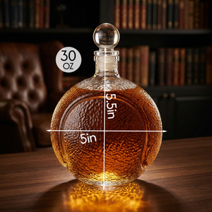 Decantador de whisky personalizado con forma de pelota de tenis, botella de licor de cristal sin plomo para whisky, bourbon, <span class=keywords><strong>vodka</strong></span>, bar, hogar, regalo. - Product Image 2