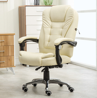 Chaise de bureau exécutive ergonomique moderne en PU avec massage, pivotante et réglable en hauteur, vente en gros