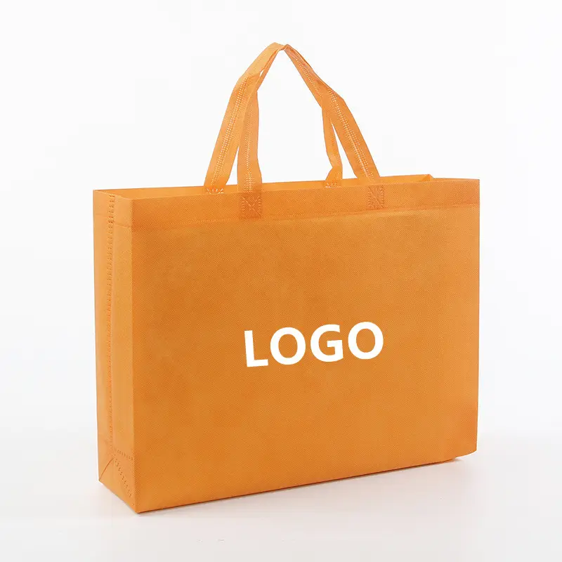 Non Woven Bags with Handles Reusable Washable Shopping Bag for Small Business Groceries Boutique Logo Custom