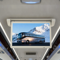 Écran LCD de plafond HD 18,5 pouces en gros, TV USB HDMI 2 vidéo, pliable, rabattable, moniteur de toit 12V pour voiture, fourgonnette, bus