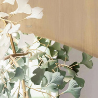 Lustre de salle à manger d'intérieur de style feuille de ginkgo design de luxe lustre décoratif moderne de style simple