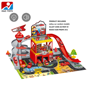 <span class=keywords><strong>Garage</strong></span> de voiture acousto-optique électrique pour enfants assembler un jouet de parking éducatif avec carte en plastique - Product Image 3