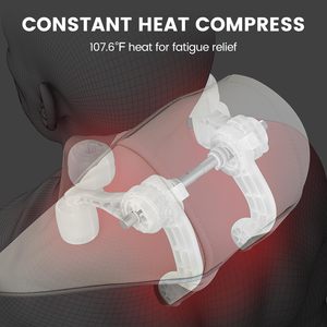 4D Deep Tissue Kneading 2026 <b>Heat</b> Function Pain Relief Deep Cordless Massager <b>Heat</b> Neck Massager - Product Image 2
