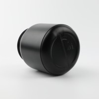 Bocaux de poudre de protéines HDPE noirs de 33oz 1000ml, boîte de lait en poudre, bouteille de bonbons en plastique, conteneur d'emballage de pilule médicale, Capsule de gomme