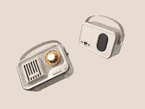 ลำโพงซับวูฟเฟอร์ไร้สายกันน้ำ เสียงดังระดับไฮไฟ แบตเตอรี่ 1200mAh สไตล์เรโทร ลำโพงบลูทูธ เครื่องเล่นเพลงคลาสสิก เสียงเบสหนักแน่น - Product Image 3