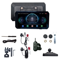 Navegador para Moto con Carplay, Pantalla Táctil de 6.1'', Android Auto Inalámbrico, Resistente al Agua IP67, TPMS Delantero/Trasero, BSD, Sensor de Luz Automático