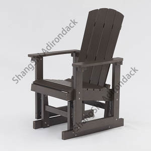 Chaise de patio en bois et <span class=keywords><strong>plastique</strong></span>, <span class=keywords><strong>fauteuil</strong></span> à bascule d'extérieur moderne, offre spéciale, marron - Product Image 5