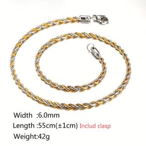 Factory 2-5mm Twisted Link <b>Chain</b> Necklace 316L Stainless Steel Gold Plated Classic <b>Rope</b> <b>Chain</b> for Jewelry Making - Product Image 5