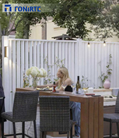 Clôture de sécurité de jardin à lames verticales, moderne, en aluminium, panneaux de clôture à lames, décoratifs, clôture métallique d'intimité extérieure, portail