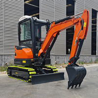 LIVRAISON GRATUITE Mini-excavatrice de 3 tonnes CE EPA EURO 5 à chenilles, moteur Kubota, excavatrice de 1 tonne, 2 tonnes, machine d'excavation agricole chinoise