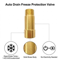 Valvola Antigelo in Ottone da 1/2 Pollice con Controllo della Temperatura e Scarico Automatico per Scaldabagno Solare e Protezione da Congelamento per Tubi da Giardino Esterni