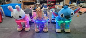 몰 엔터테인먼트용 동전으로 작동되는 전기 말 타기 장난감 동물 기능이 있는 전동 봉제 스쿠터 - Product Image 3