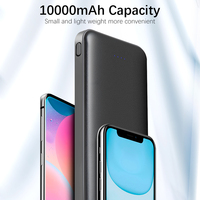 Chargeur portable personnalisé 10000mAh avec 2 sorties USB, technologie GaN 10W, écran LED, ultra fin, entrée Micro USB, USA