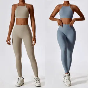 Wholesale women gym fitness sets yoga pants sets custom gym wear workout shorts set women