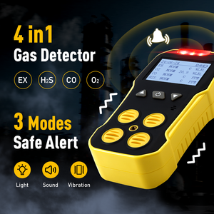 Bosean Lpg/<strong>h2s</strong>/ph3/voc/co/co2 Ozone Oxygen Natural Hydrogen Combustible Smart Industrial <strong>Multi</strong> Portable 4 in 1 <strong>Gas</strong> Leak <strong>Detector</strong> - Product Image 2