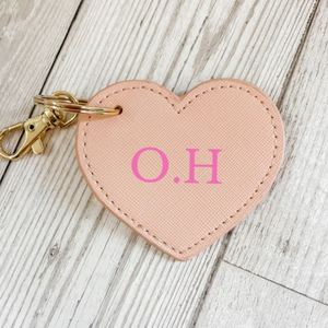 Factory Custom Logo DIY Laser Heart Keychain PU Leather Heart Shaped <b>Key</b> <b>Ring</b> Gift Pendant <b>Bag</b> <b>Key</b> Accessories - Product Image 4