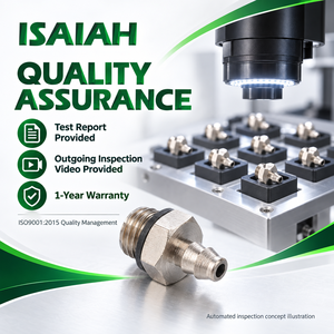 Raccordi Pneumatici di Alta Qualità Marca ISAIAH Certificati ISO9001:2015, <span class=keywords><strong>Mini</strong></span> Giunti d'Aria Diritti in Ottone Nichelato - Product Image 5